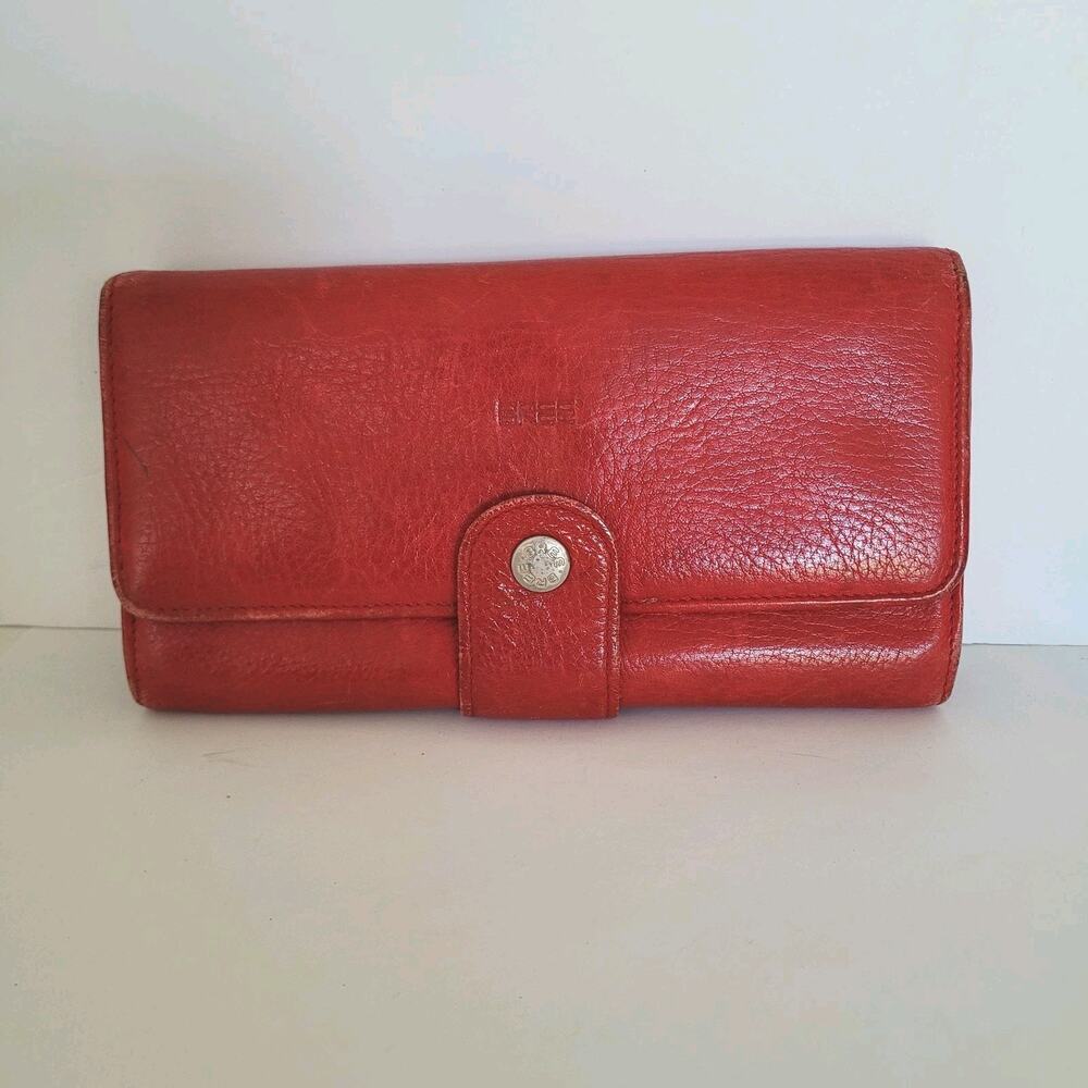 Bree Large‎ Wallet Clutch Geniue Leather Red Card Bill Pen Key Holder Strap